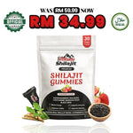 Shilajit Premium Gummies Rasa Strawberi dengan Ashwagandha 1